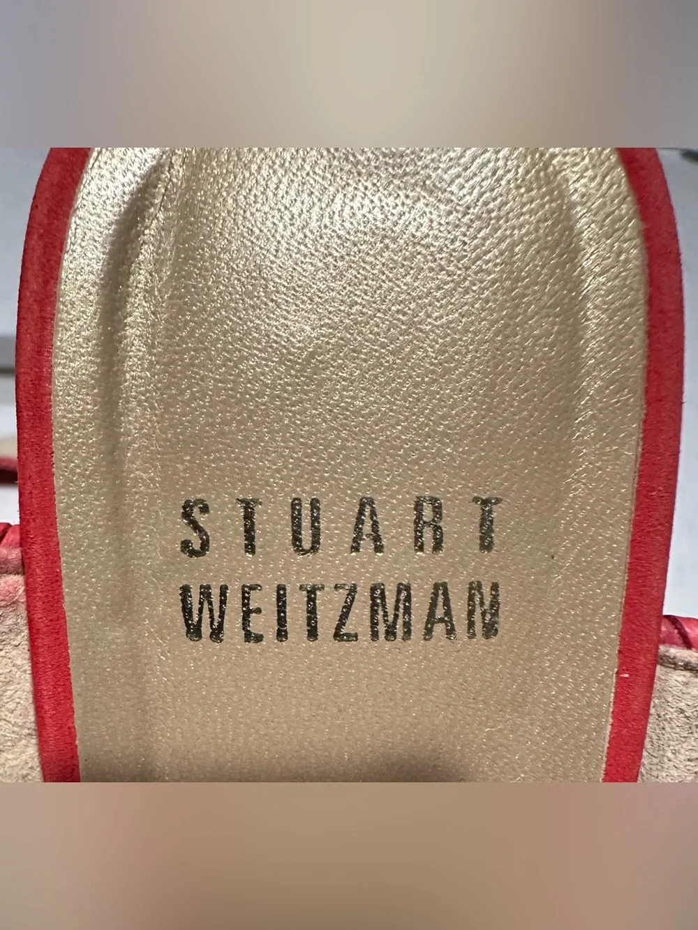 Stuart Weitzman Encore raffia espadrille wedges,woven texture gold-tone buckle